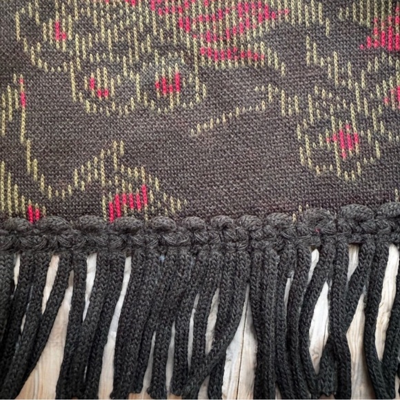 VINTAGE LENNIE New York LNY Vintage-Inspired Fringed Skirt - Dark Academia - Picture 9 of 10